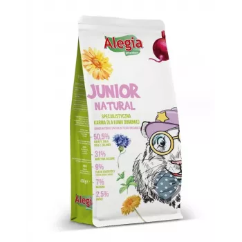 ALEGIA Junior Natural - barība mājas jūrascūciņām - 650g