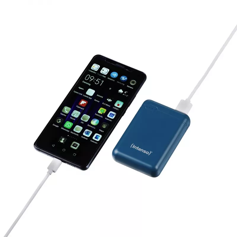 Intenso XS10000 litija polimēra (LiPo) 10000 mAh ārējais akumulators, petrola krāsa