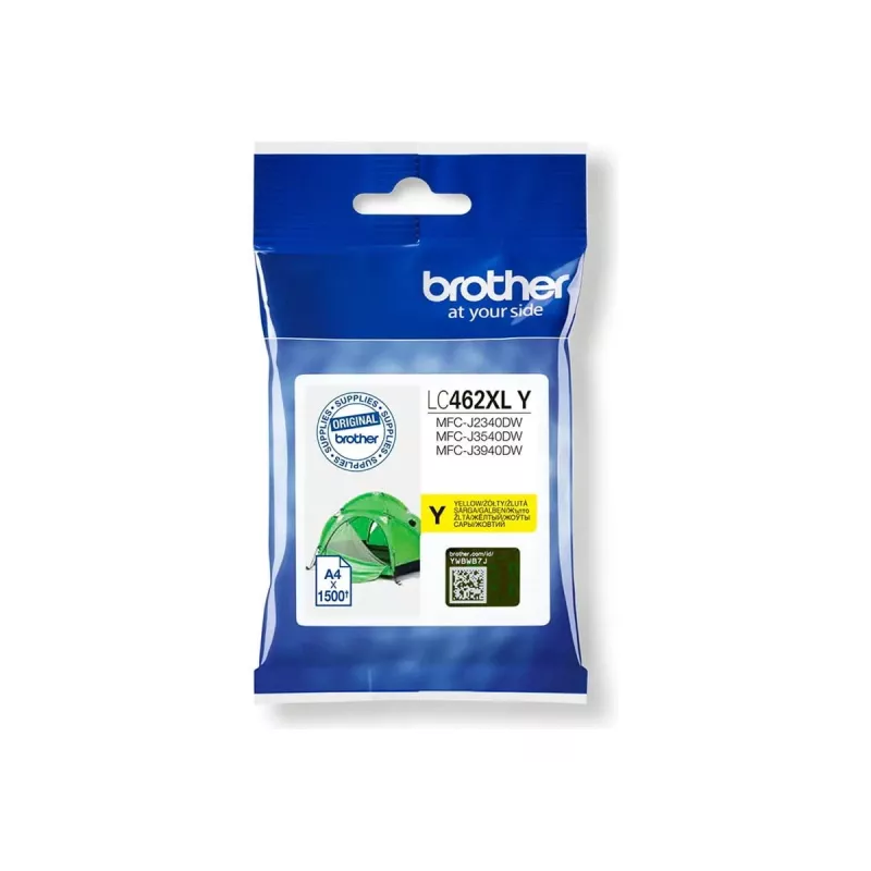 Brother LC462XLY tintes kasetne 1 gab. Oriģināla Augstas (XL) ietilpības Dzeltena