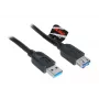 USB 3.0 kabelis Akasa AK-CBUB02-15BK 1,5 m melns