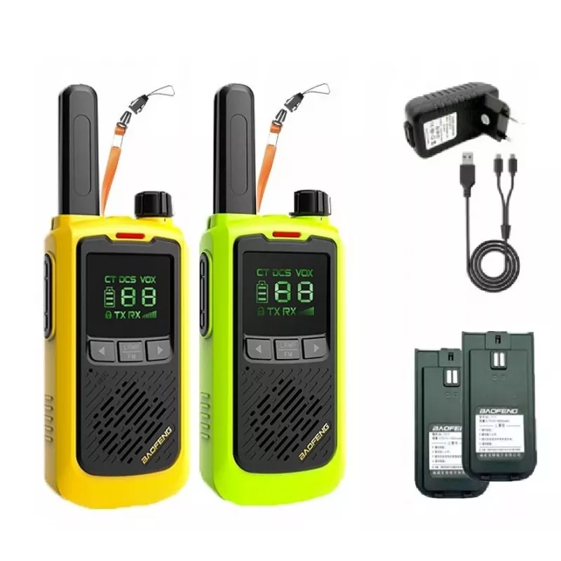 Rokas divvirzienu rācija Baofeng BF-T17 zaļa — 16 kanāli, 5W, 400–470 MHz, 1500 mAh akumulators