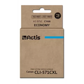 Actis KC-571C tinte (Canon CLI-571C aizvietotājs; Standarta; 12 ml; ciāna)