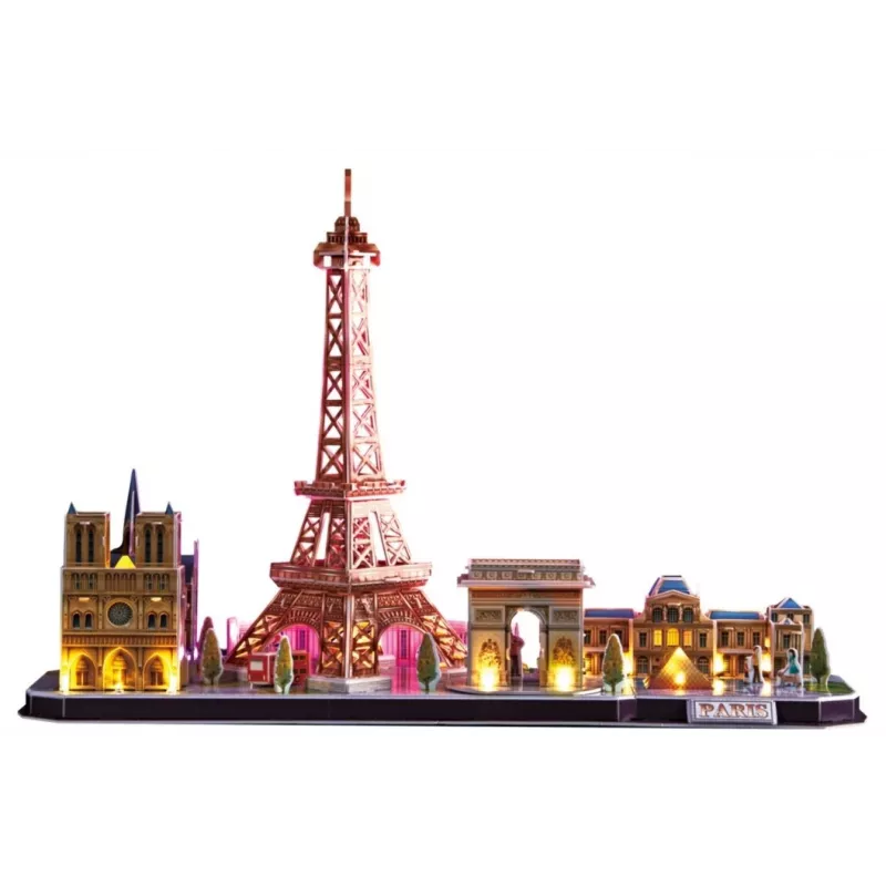 3D Puzzle CubicFun City Line Paris LED 115 gab.