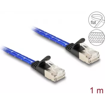 Tīkla kabelis DeLOCK RJ45 plakans Cat.6A 1m zils
