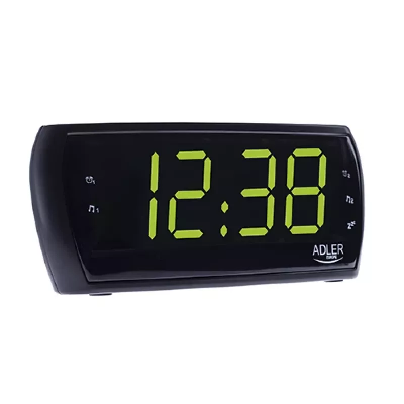 Modinātājradio Adler AD 1121 — modinātājradio, FM/AM uztvērējs, LED displejs, akumulatora rezerves barošana, melns