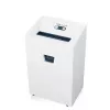 HSM Pure 420 dokumentu smalcinātājs — daļiņu griezums P-4, 24 cm darba platums, 15 lapu ietilpība, 35 L tvertne, balts
