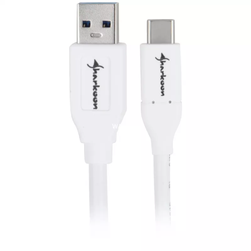USB 3.2 Gen 2 kabelis, USB-A Plug > USB-C Plug (Balts, 1 Meter)