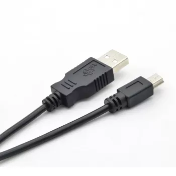 USB - Mini USB kabelis 1m, melns