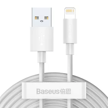 Baseus TZCALZJ-02 mobilā tālruņa kabelis Balts 1,5 m USB A Lightning