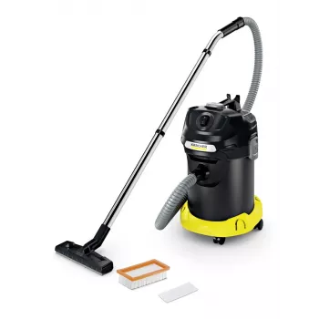 Sausais putekļsūcējs Karcher AD 4 Premium — 17 L, 600 W, bez maisa, metāla šļūtene, hromēta caurule