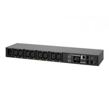 CyberPower PDU41005 strāvas sadales bloks (PDU) 8 maiņstrāvas ligzdas 1U Melns