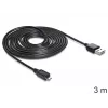 USB kabelis DeLOCK EASY-USB 2.0-A - USB 2.0 micro-B 3m