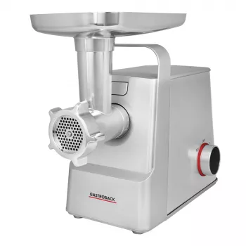 Gaļasmašīna GASTROBACK 41407 — 2100 W, nerūsējošā tērauda korpuss, 2,5 kg/min caurlaidība