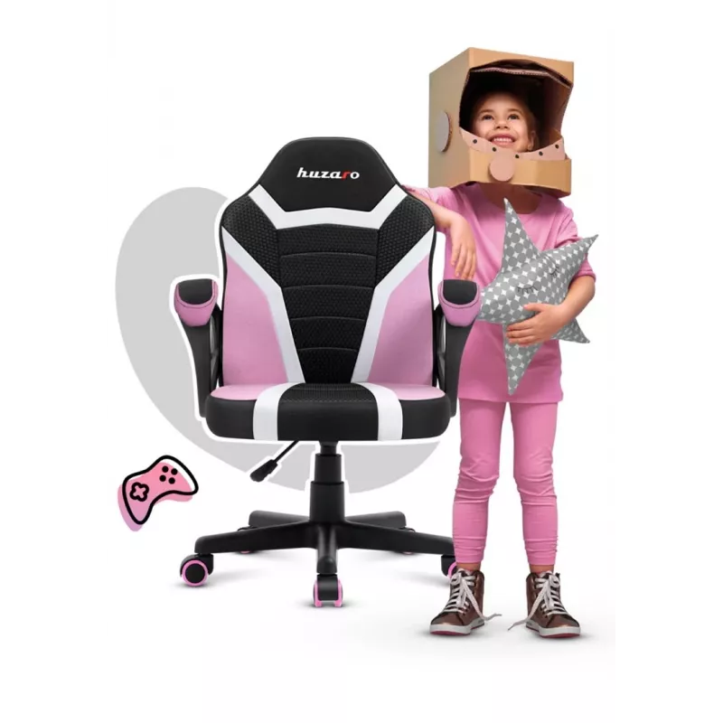 Bērnu spēļu krēsls Huzaro Ranger 1.0 Pink Mesh