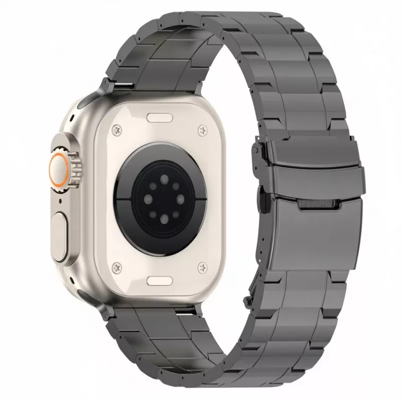 GUAN Premium Watch Strap for Apple Watch, Black/Grey, 44mm, 45mm, 42mm (Series 1/2/3), 49mm, 46mm, GA-MAG-BNDA-P-BGL