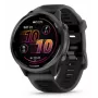 Viedpulkstenis GARMIN Forerunner 570 — 47 mm šīfera pelēks alumīnija korpuss, caurspīdīga melna silikona siksniņa