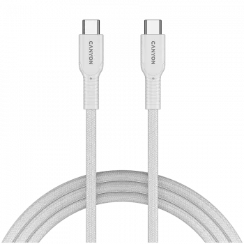 CANYON kabelis OnWire 60CL C-C 60W COLOR Pīts 1m Balts