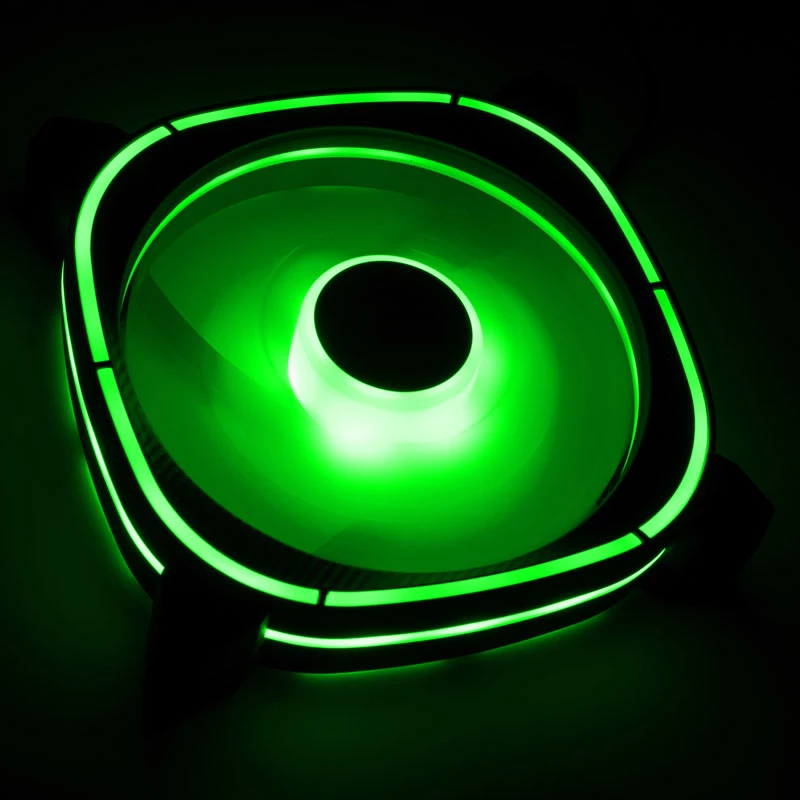 AEROCOOL 120mm Astro 12F ARGB LED korpusa ventilators — 120 mm, ARGB apgaismojums, 3 kontaktu barošana