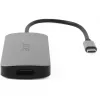 7-in-1 USB-C Dongle Acer — USB 3.2 Gen 1 Type-C, 3x USB-A, HDMI, SD/microSD, 100 W PD, Sudraba krāsa