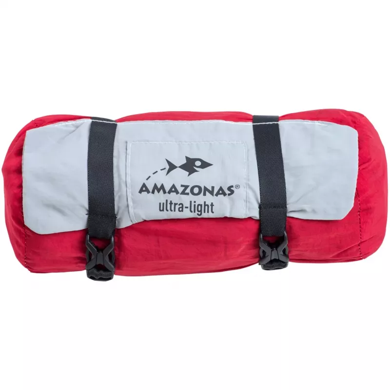 Amazonas Silk Traveller XXL AZ-1030190 kempinga šūpuļtīkls, pelēks/sarkans