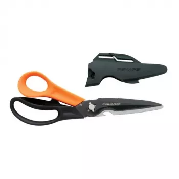 Virtuves šķēres Fiskars Multiscissor Cuts + More 1000809 — melns rokturis, oranži akcenti