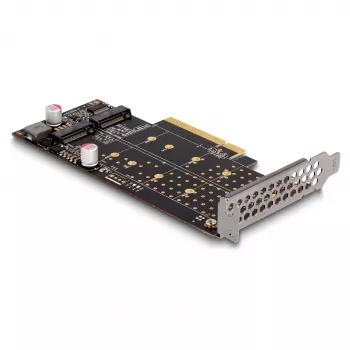DeLOCK PCI Express x8 karte uz 2 iekšējiem NVMe M.2 Key M bifurcētiem slotiem Low Profile