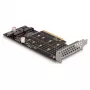 DeLOCK PCI Express x8 karte uz 2 iekšējiem NVMe M.2 Key M bifurcētiem slotiem Low Profile
