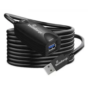 USB A uz USB A kabelis MediaRange MRCS242 USB 3.2 Gen 1 (3.1 Gen 1) 5 m 5 Gbit/s Melns