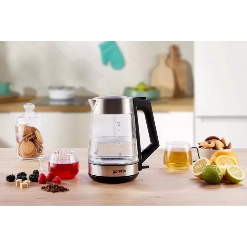 Gorenje K17OGS Tējkanna, elektriskā, tilpums 1,7 L, jauda 2200 W, nerūsējošais tērauds | Gorenje