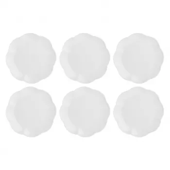Vakariņu šķīvji LA PORCELLANA BIANCA 6 gabalu komplekts, balts porcelāns, 26 cm