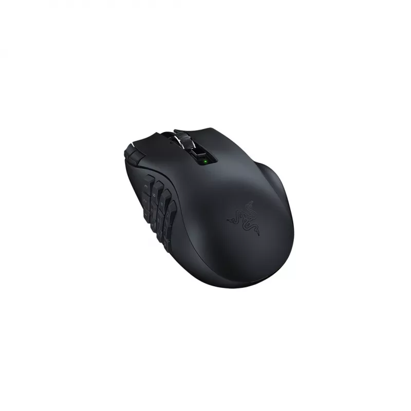 Spēļu pele Razer Naga V2 HyperSpeed RF bezvadu + Bluetooth, labā roka, 30000 DPI, optiskā, melna