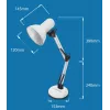 Galda lampa ESPERANZA AVIOR E27 12W LED, melna, regulējams augstums, elastīga svira, E27 ligzda