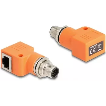 DeLOCK 60627 kabeļa dzimuma mainītājs M12 RJ45 oranžs