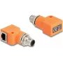DeLOCK 60627 kabeļa dzimuma mainītājs M12 RJ45 oranžs