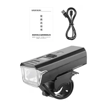 Bicycle LED Front Light Superfire D6 (model BL56-B) — kompakts uzlādējams velosipēda lukturis