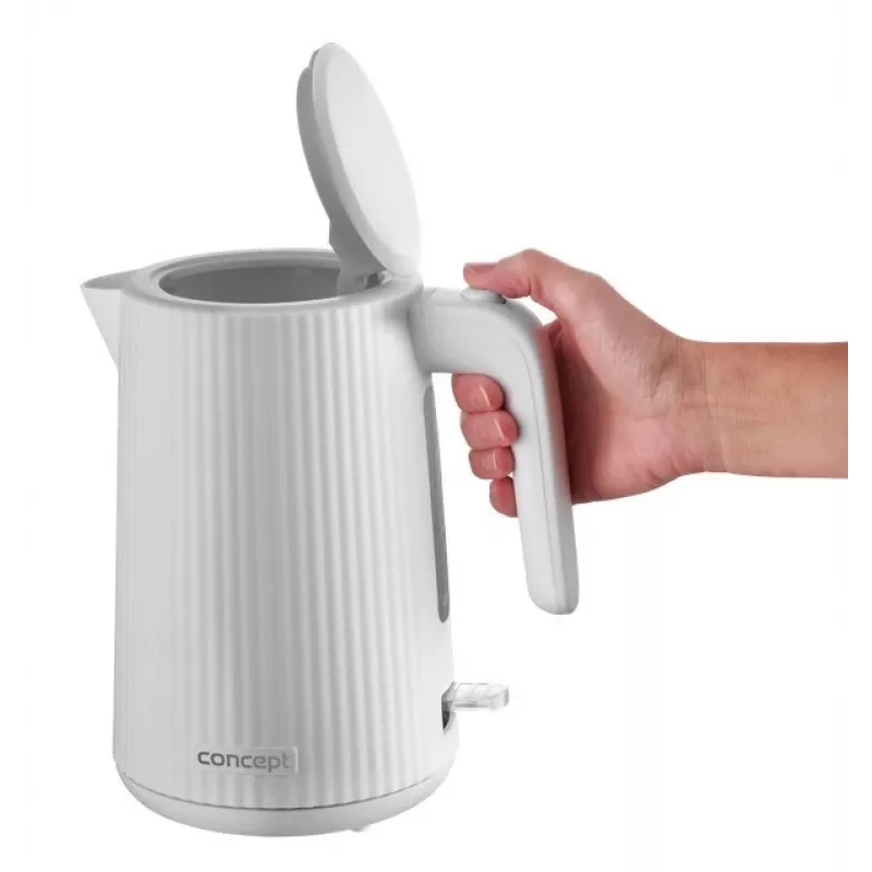 Elektriskā tējkanna Concept Solution RK2390, plastmasas korpuss, 1,7 L, balta