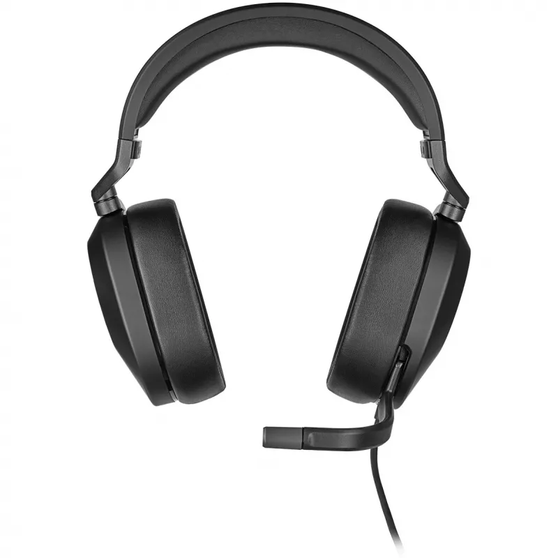 Austiņas CORSAIR HS65 SURROUND vadu spēļu austiņas, supra-aural, 3,5 mm + USB adapteris, 32 Ω, 282 g, oglekļa