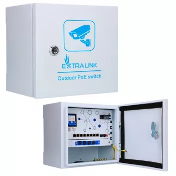 Nepārvaldāms slēdzis Extralink Atlas 8x RJ45 1000Mbps PoE 120W