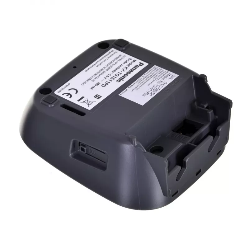 DECT telefons Panasonic KX-TG1611, melns, 1,9 GHz, 1,25 collu displejs, līdz 15 h sarunu laiks, 50 kontaktu tālruņu grāmata