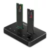 Qoltec 52274 M.2 SSD diskdziņu dokstacija | NVMe | SATA | USB-C | DUAL 2 x 2TB