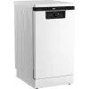 BEKO brīvi stāvoša trauku mazgājamā mašīna BDFS26120WQ, energoefektivitātes klase E, platums 45 cm, 6 programmas, invertora motors, trešā atvilktne, balta