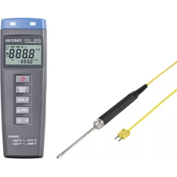 VOLTCRAFT K102 + TP 207 temperatūras mērierīce -200 līdz +1370 °C zonde Type K