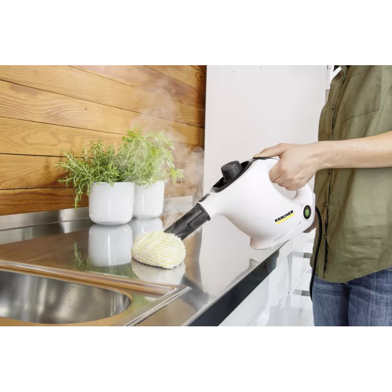 Kärcher SC 1 EasyFix Pārnēsājams tvaika tīrītājs 1200 W Melns, Balts