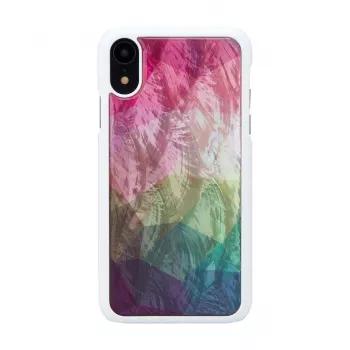 Viedtālruņa maciņš iKins iPhone XR – ūdens ziedu dizains, balts