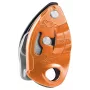 Tubular belay device Petzl GRIGRI – Aluminium and steel, 175 g, viena paka, red/oranža