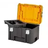 Instrumentu kaste DeWalt DWST83343-1 — alumīnijs/plastmasa, ūdensnecaurlaidīga, verams vāks, bloķējama, 1 nodalījums, 440×333×323 mm