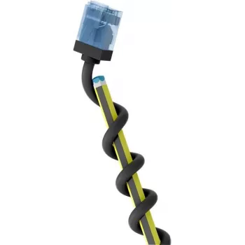 Goobay Ultra-Flexible CAT 6A komutācijas kabelis plāns U/UTP Melns - extra-short plug (74240)