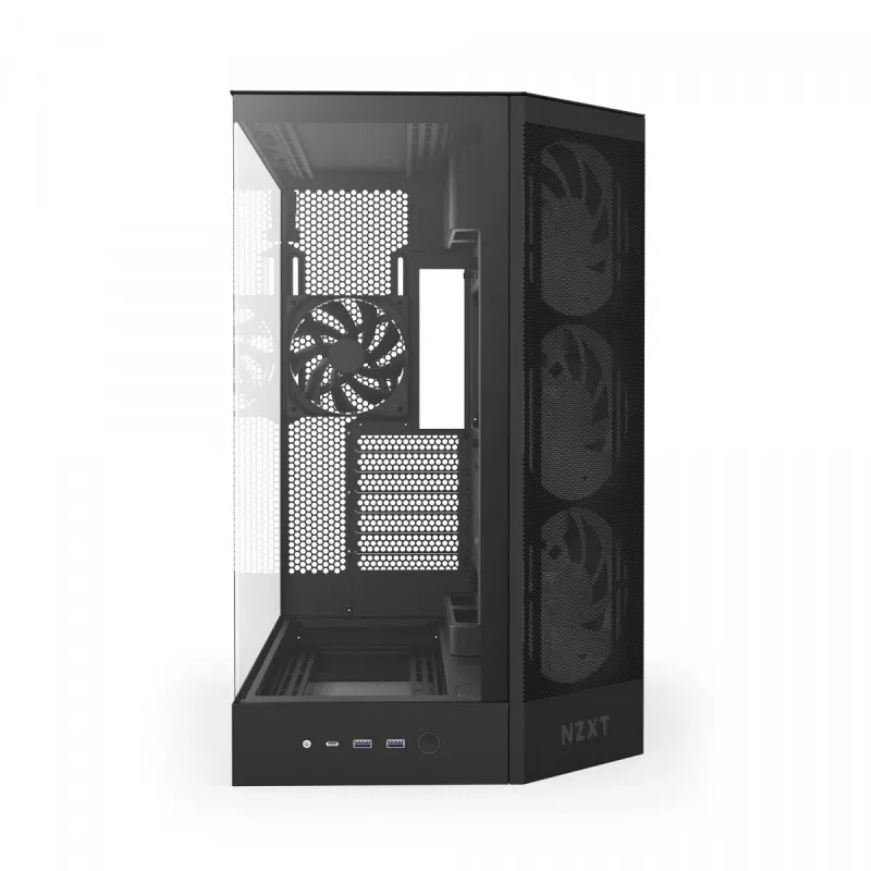 PC korpuss NZXT H9 Flow RGB Midi Tower Melns