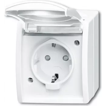 BUSCH JAEGER 20 EBW-54 - CEE 7/3 - 2P+E - Balta - IP44 - 250 V - 16 A