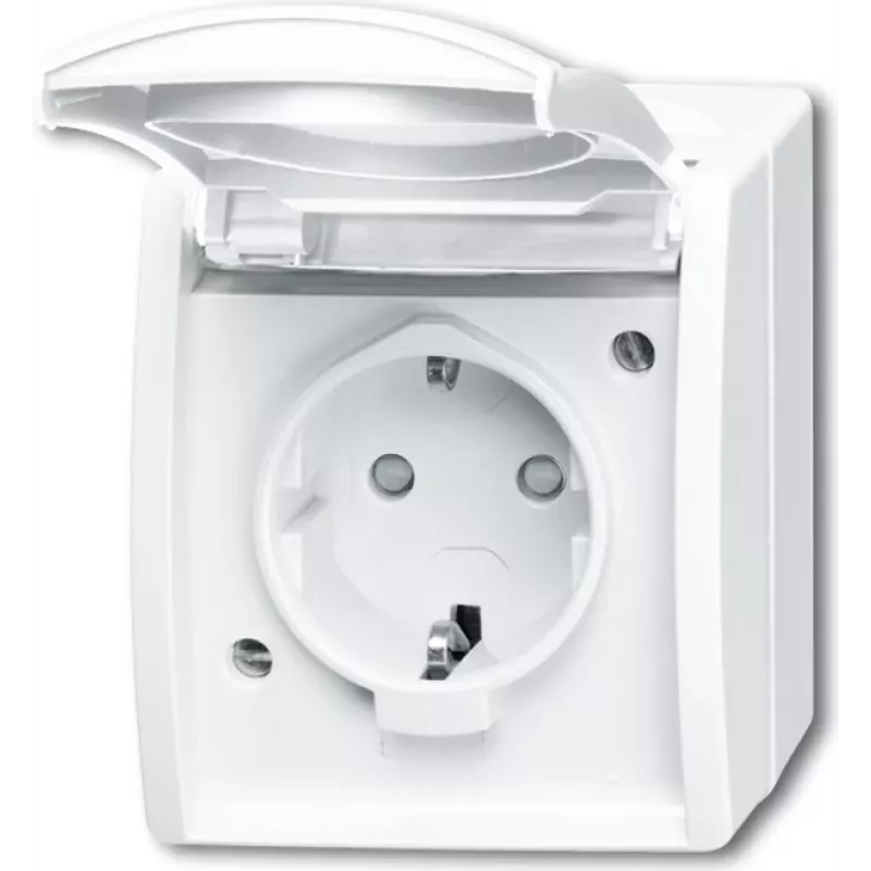 BUSCH JAEGER 20 EBW-54 - CEE 7/3 - 2P+E - Balta - IP44 - 250 V - 16 A